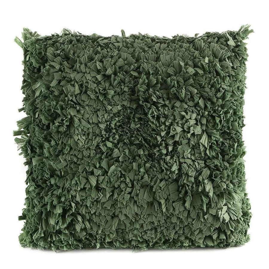 Wheel and Barrow Elodie Green Cushion 50x50cm Soft Decorative Pillow Cover