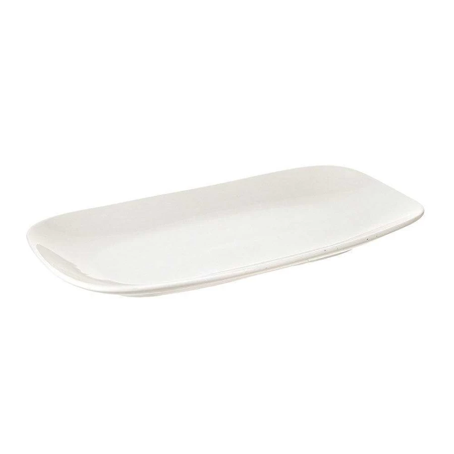 Wheel and Barrow White Bone China Serving Platter 26cm x 13cm Elegant Dining Dish