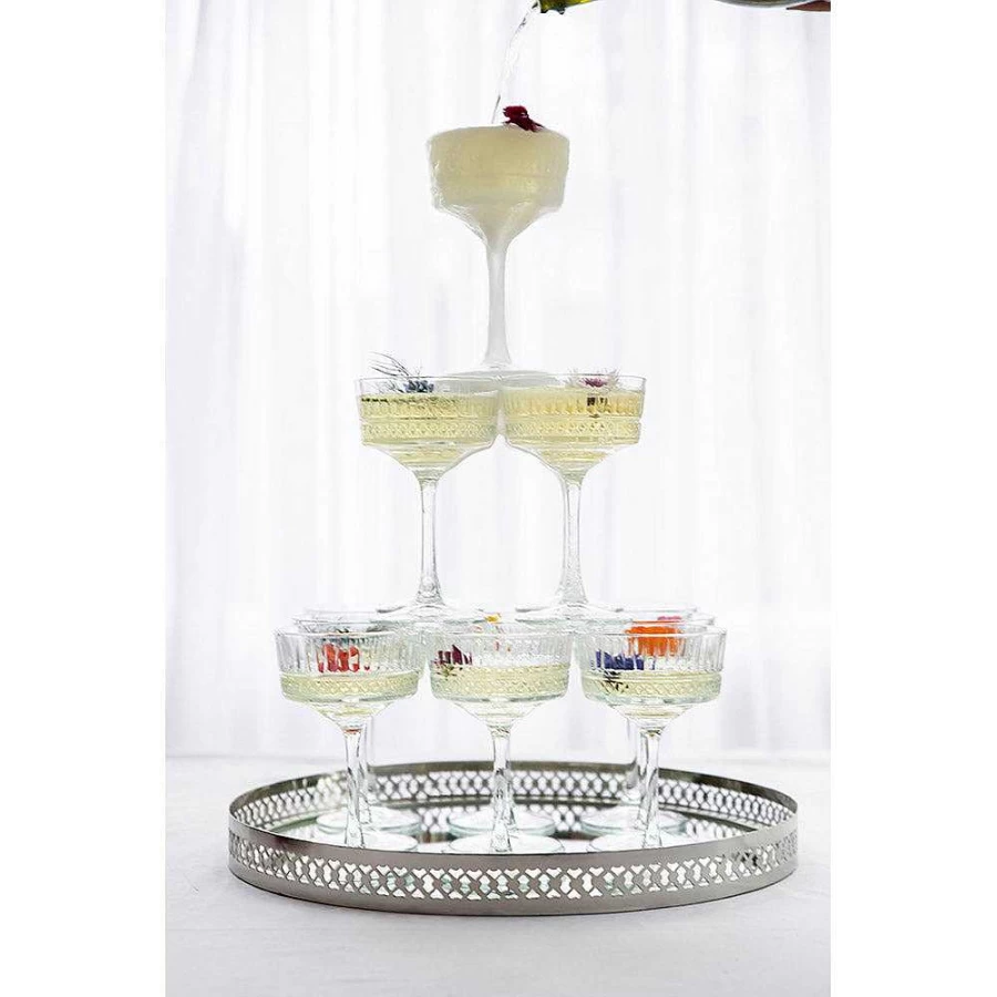 Wheel & Barrow Elysia Champagne Coupe Glass - 260ml Elegant Crystal Flute for Celebrations