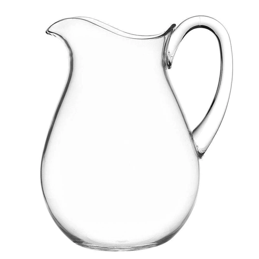 Wheel and Barrow 2.23L Acrylic Beverage Pitcher with Handle - Clear Plastic Water Jug for Drinks, Lemonade, Iced Tea - BPA-Free, Durable & Lightweight
