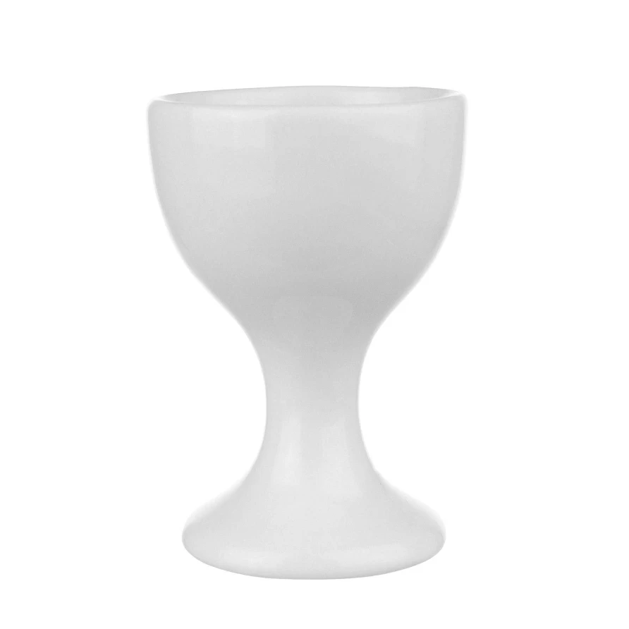 Wheel & Barrow White Porcelain Egg Cup - 5cm x 5cm x 7.2cm Elegant Breakfast Tableware