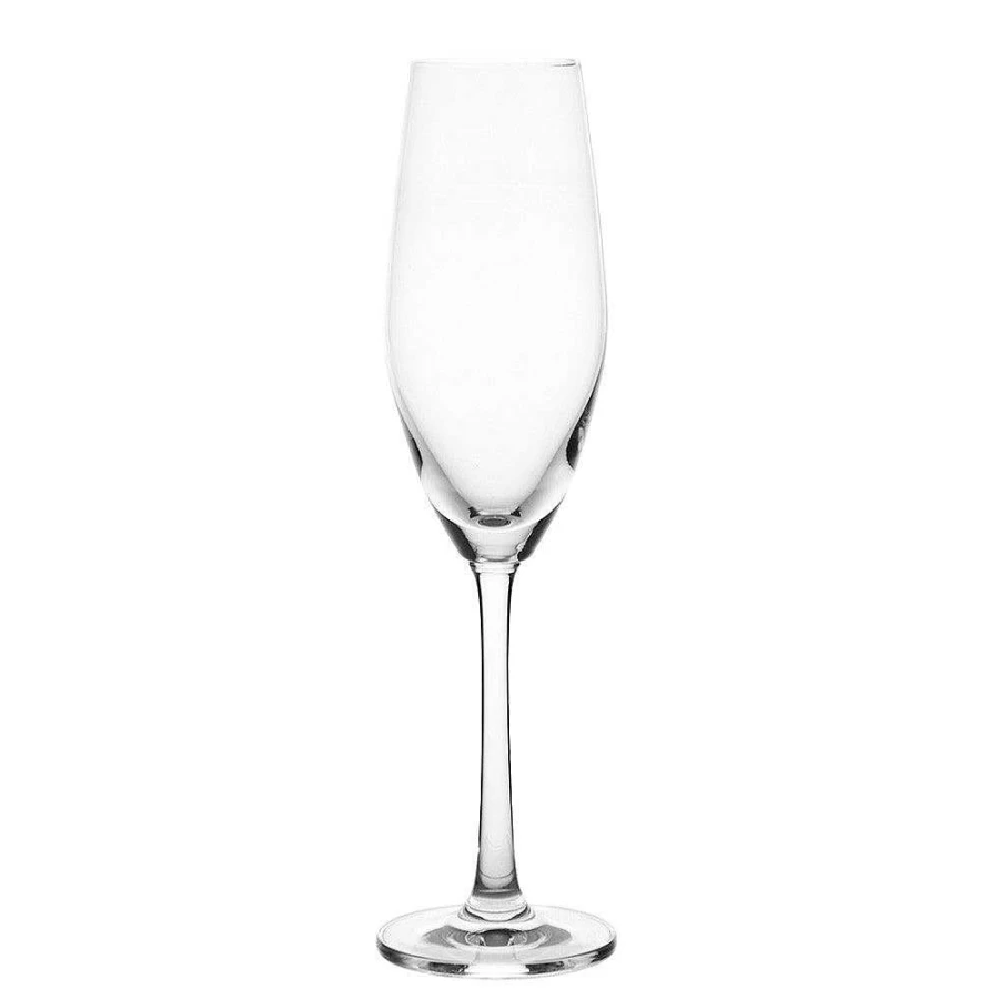 Wheel and Barrow Champagne Flute Glasses - 210ml Crystal Clear Sante Flutes for Elegant Celebrations