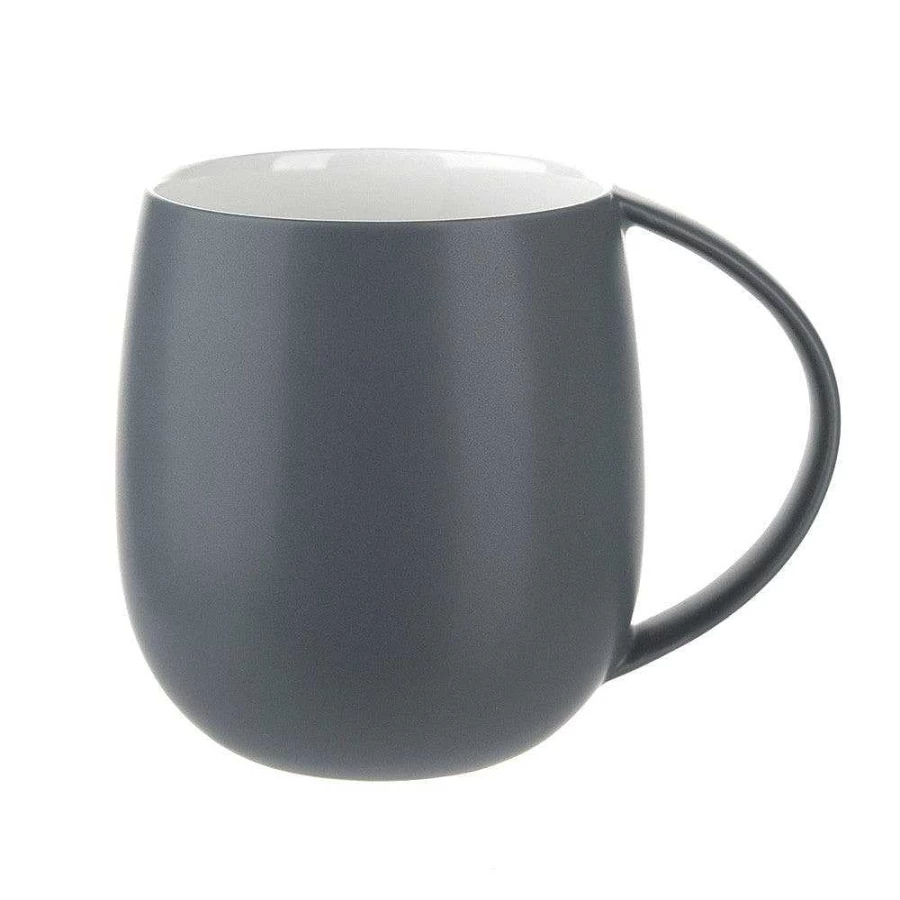 Wheel and Barrow Dark Grey Matte Ceramic Coffee Mug 400ml