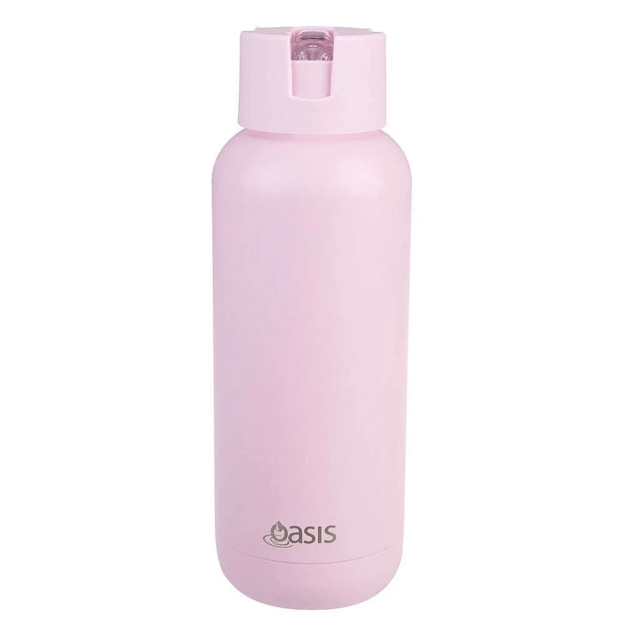 Wheel and Barrow Ceramic Oasis Bottle 1L - Pink Lemonade Insulated Water Bottle