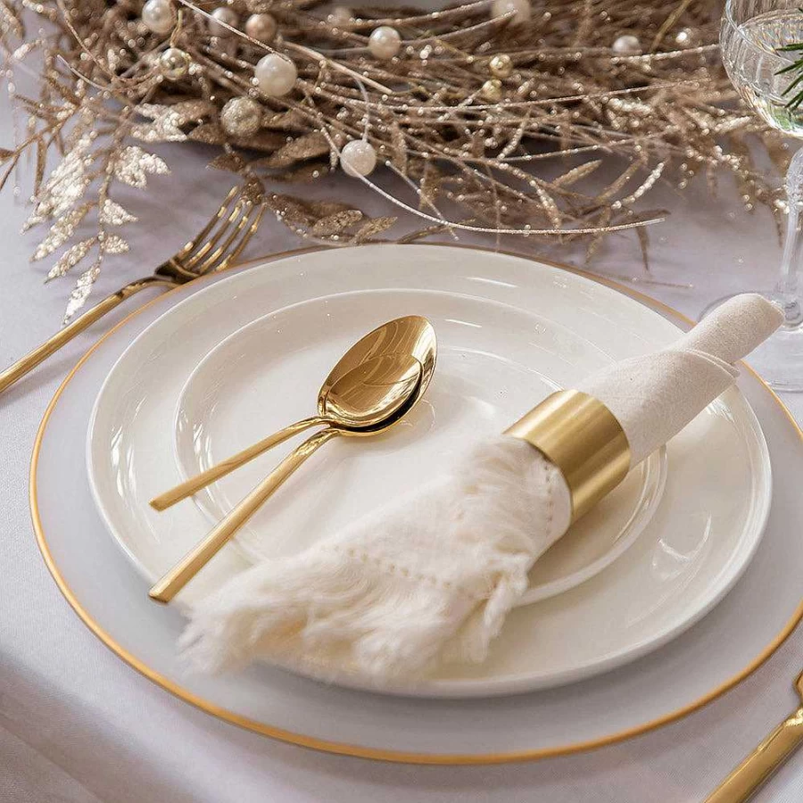 Wheel and Barrow Avani 4-Piece Ivory Napkin Set 40x40cm for Elegant Dining