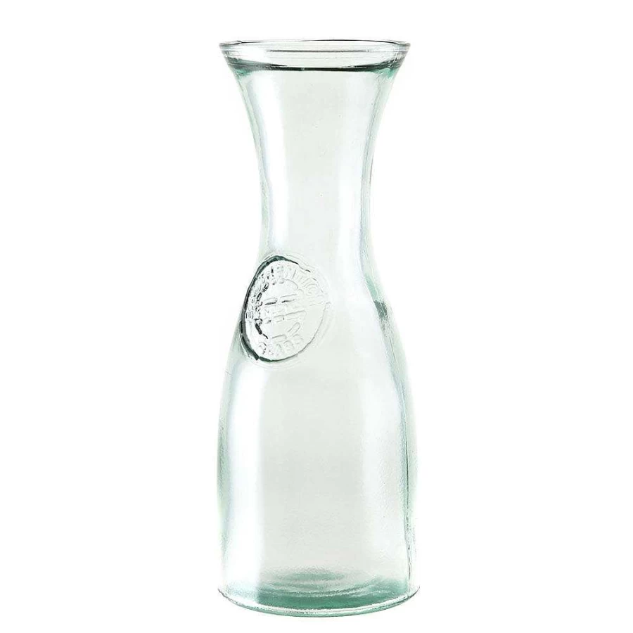 Wheel and Barrow 800ml Recycled Glass Carafe - Eco-Friendly Pitcher for Water & Beverages