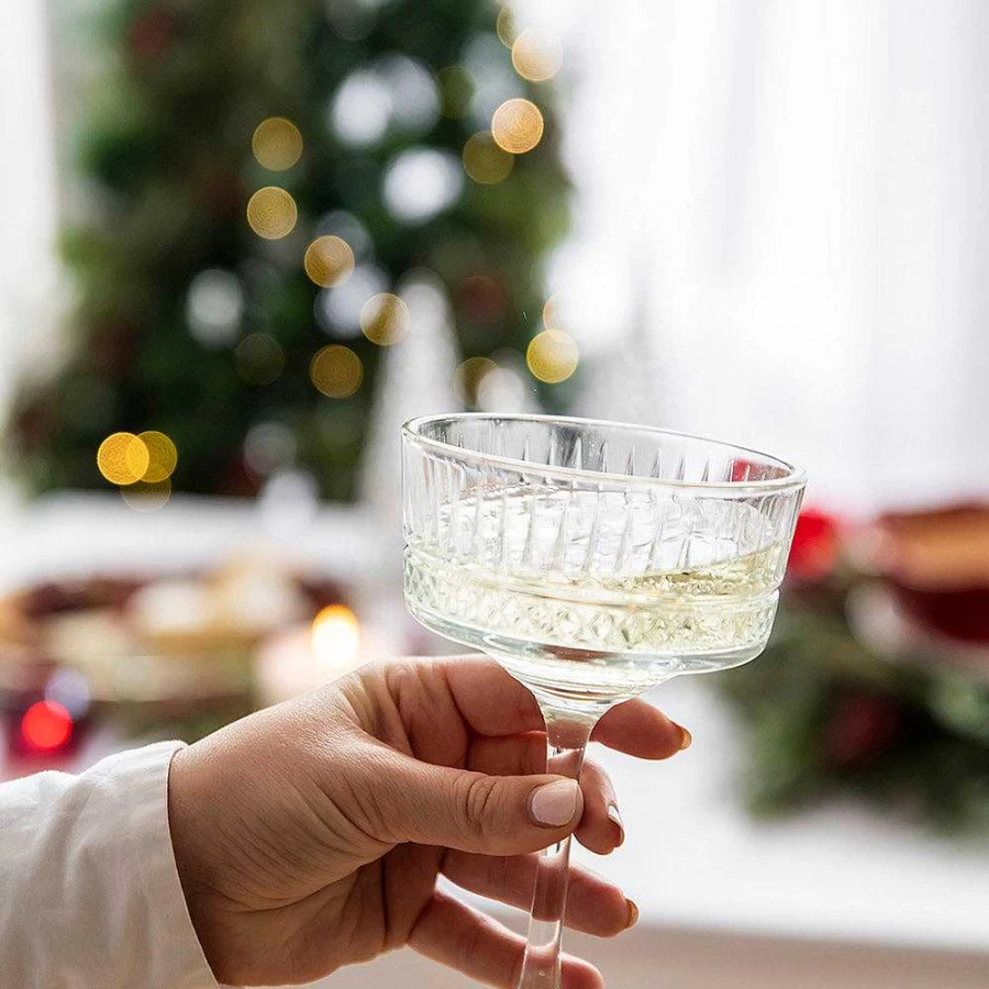 Wheel & Barrow Elysia Champagne Coupe Glass - 260ml Elegant Flute for Celebrations