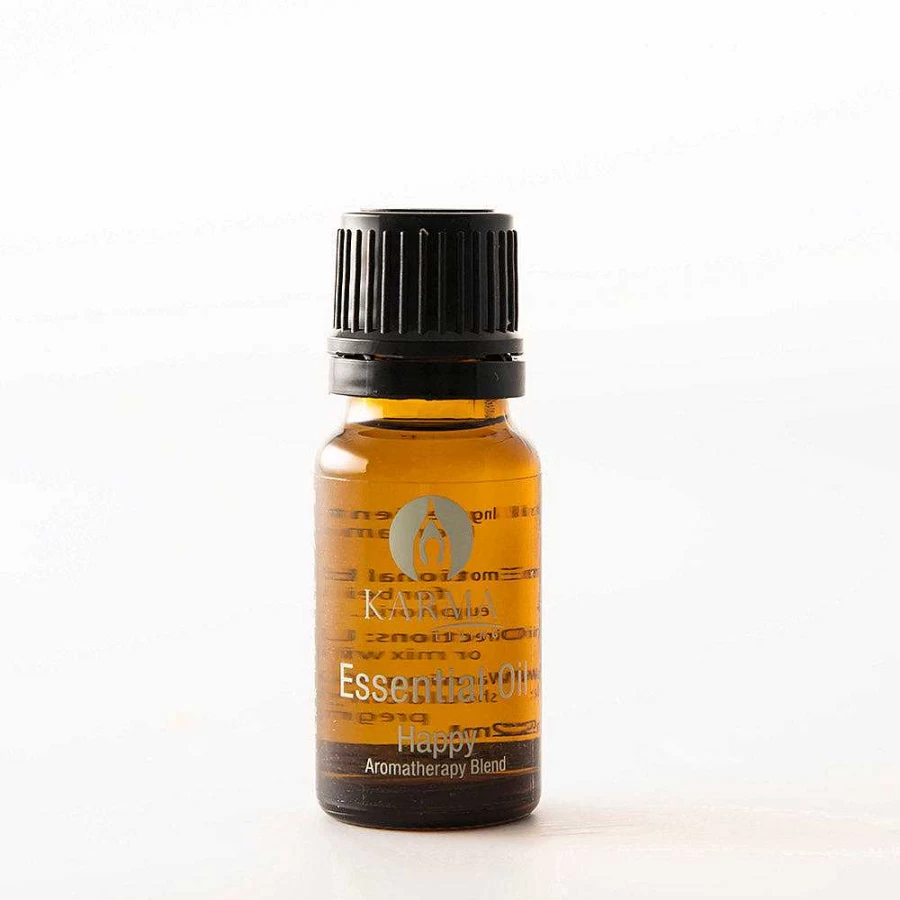 "Wheel and Barrow Happy Essential Oil Blend - 12mL Natural Aromatherapy Oil for Mood Enhancement"