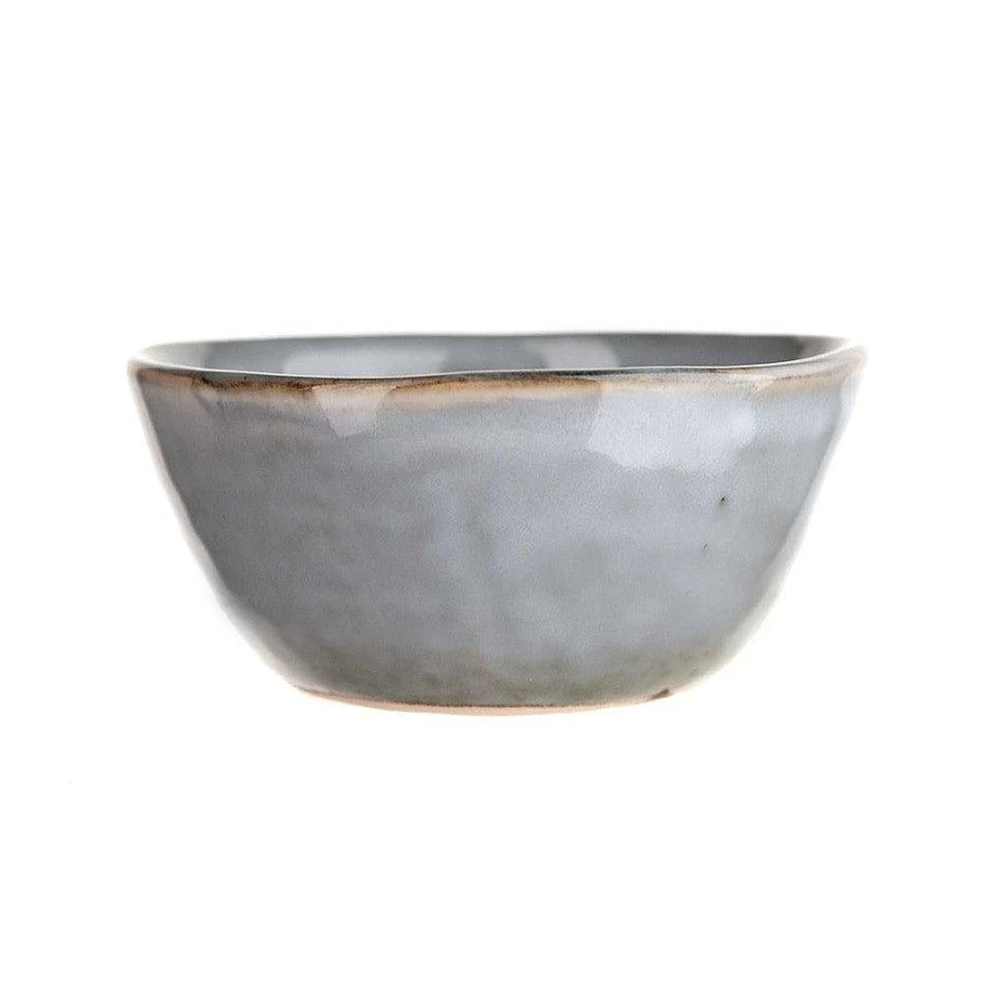 Wheel and Barrow Light Blue Stoneware Dip Bowl 8.5cm - Handcrafted Ceramic Serving Dish