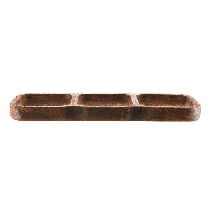 Wheel and Barrow Acacia Wood Serving Tray 38cm x 15cm x 3cm - Rustic Rectangular Charcuterie Board for Entertaining