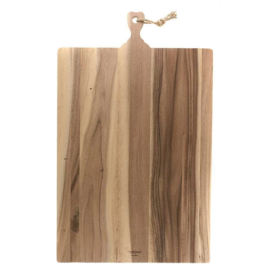 Wheel and Barrow Premium Wooden Cutting Board with Handle - 70cm x 44cm Rectangle Kitchen Chopping Board