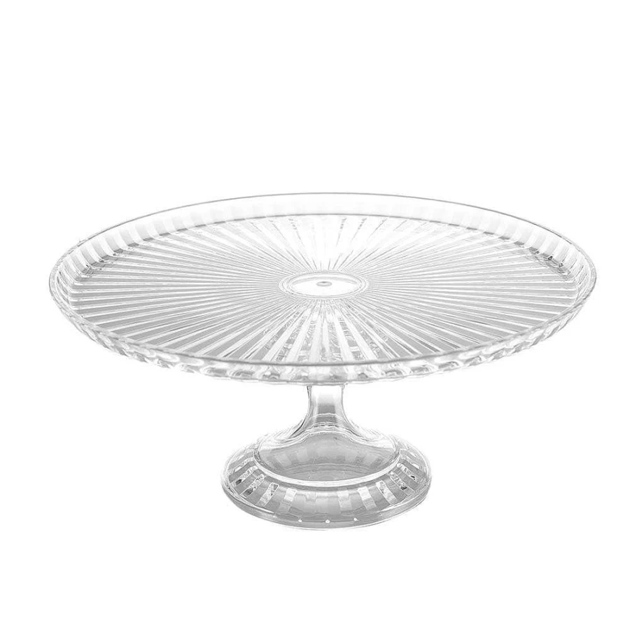Wheel & Barrow 28cm Acrylic Cake Stand with Dome - 25.6cm Height Transparent Display Cover for Desserts & Pastries