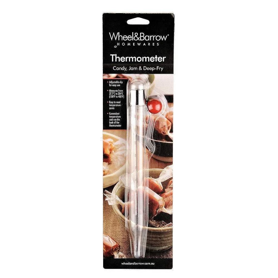 Wheel and Barrow Stainless Steel Candy Thermometer for Precise Temperature Measurement