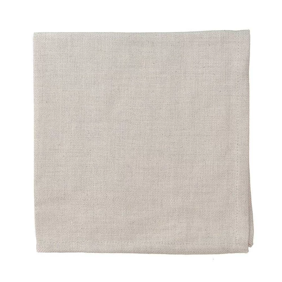 Wheel and Barrow Beige Herringbone Pattern Linen Napkin 45x45cm for Elegant Dining