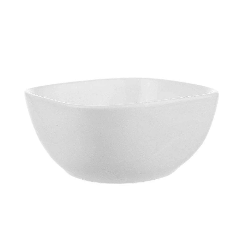Wheel and Barrow 10cm Square White Dip Dish for Serving and Decor