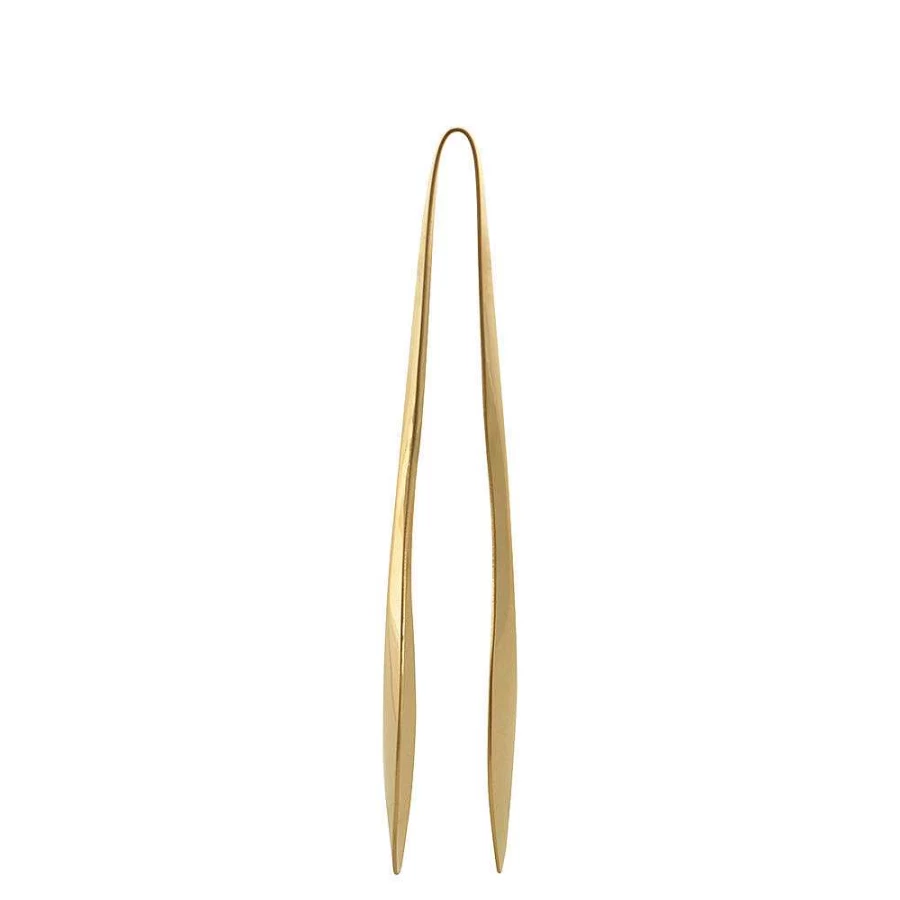 Wheel and Barrow 15cm Gold Kitchen Tongs - Lightweight Stainless Steel Serving Tongs