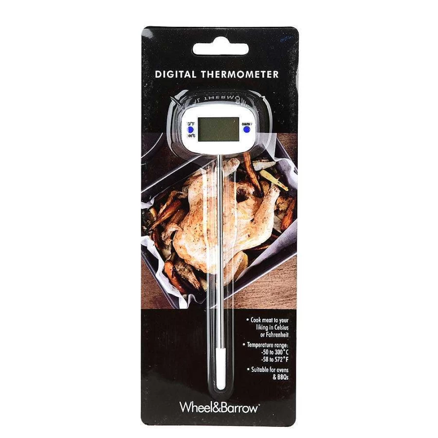 Wheel and Barrow Digital Thermometer - Fast Accurate Temperature Check in White