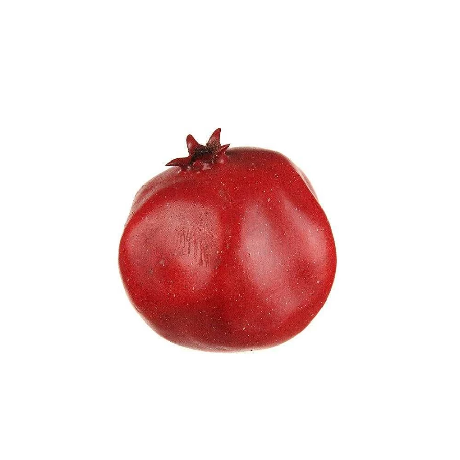 Wheel and Barrow Red Artificial Pomegranate - Lifelike Fake Fruit for Home Decor