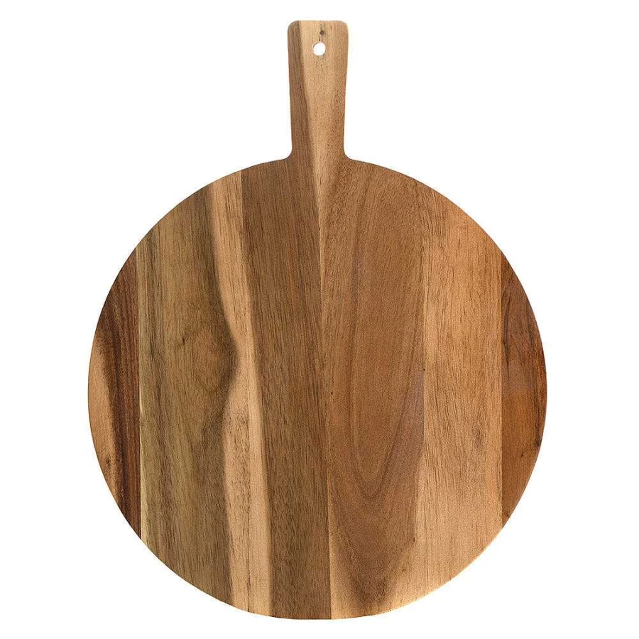 Wheel and Barrow Acacia Wood Pizza Peel and Cutter Set - 45cm Natural Wooden Pizza Board with Serving Spatula
