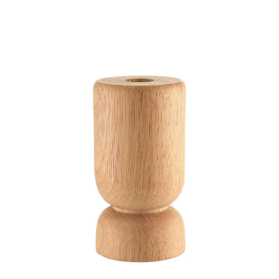"Wheel and Barrow Acacia Wood Candle Holder – 13cm Height x 7cm Width – Handcrafted Decorative Candle Stand"