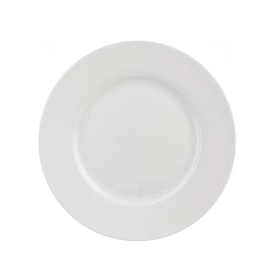 Wheel & Barrow White 20cm Bone China Side Plate - Elegant Entree Dish for Dining