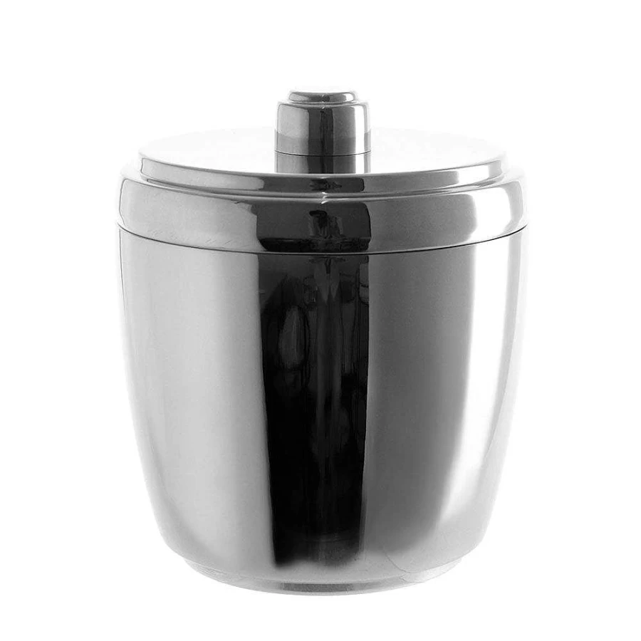 Wheel and Barrow Manhattan Stainless Steel Double Wall Insulated Ice Bucket for Chilling Wine and Beverages