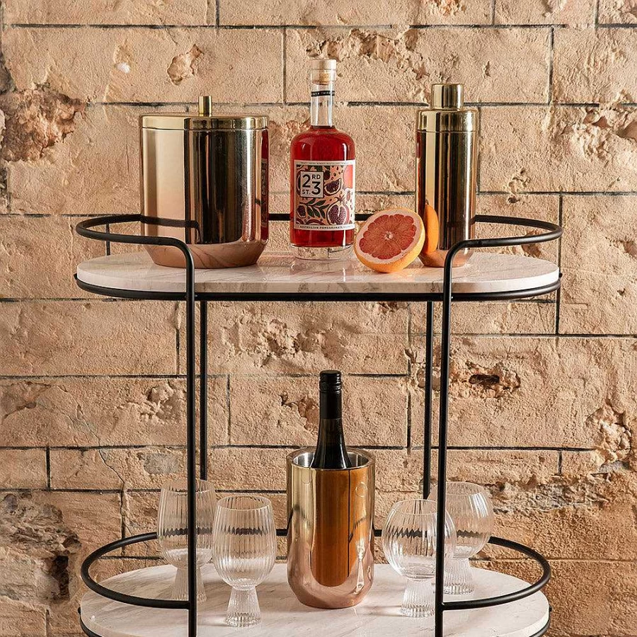 Wheel and Barrow Malibu Gold Ombre Double Wall Insulated Ice Bucket for Drinks and Champagne