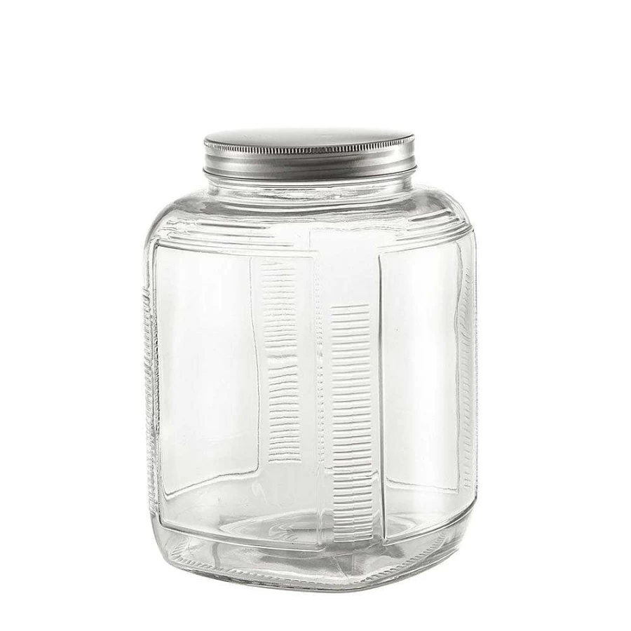 Wheel and Barrow Glass Candy Jar with Lid - 24cm Height x 17cm Diameter - Decorative Kitchen Storage Container