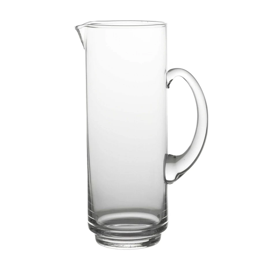 Wheel and Barrow 2L Glass Pitcher with Lid - Joy Cylinder Beverage Dispenser for Water, Juice, Iced Tea