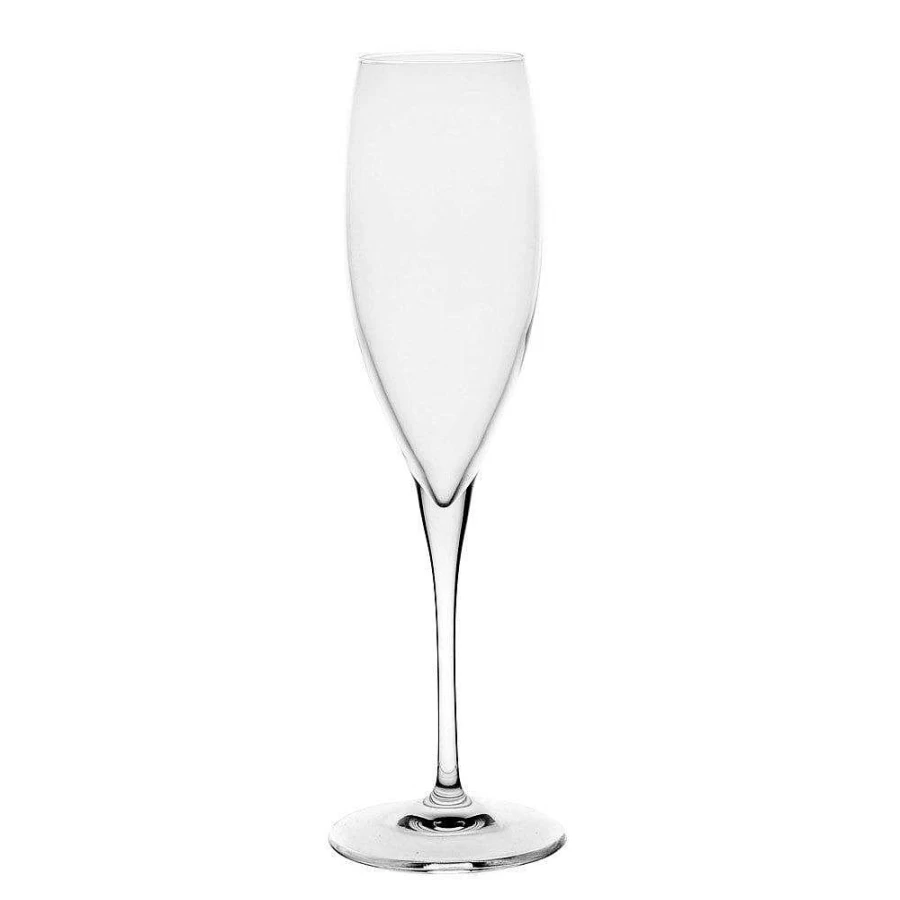 Wheel & Barrow Premium Champagne Flutes - Set of 2, 250ml Crystal Clear Flute Glasses for Celebrations & Parties