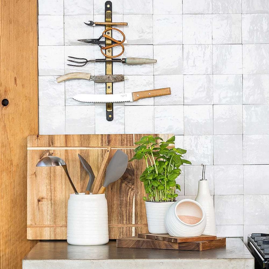 Wheel and Barrow Ottawa 16cm x 13cm Eco-Friendly Calico Utensil Pot for Kitchen Storage