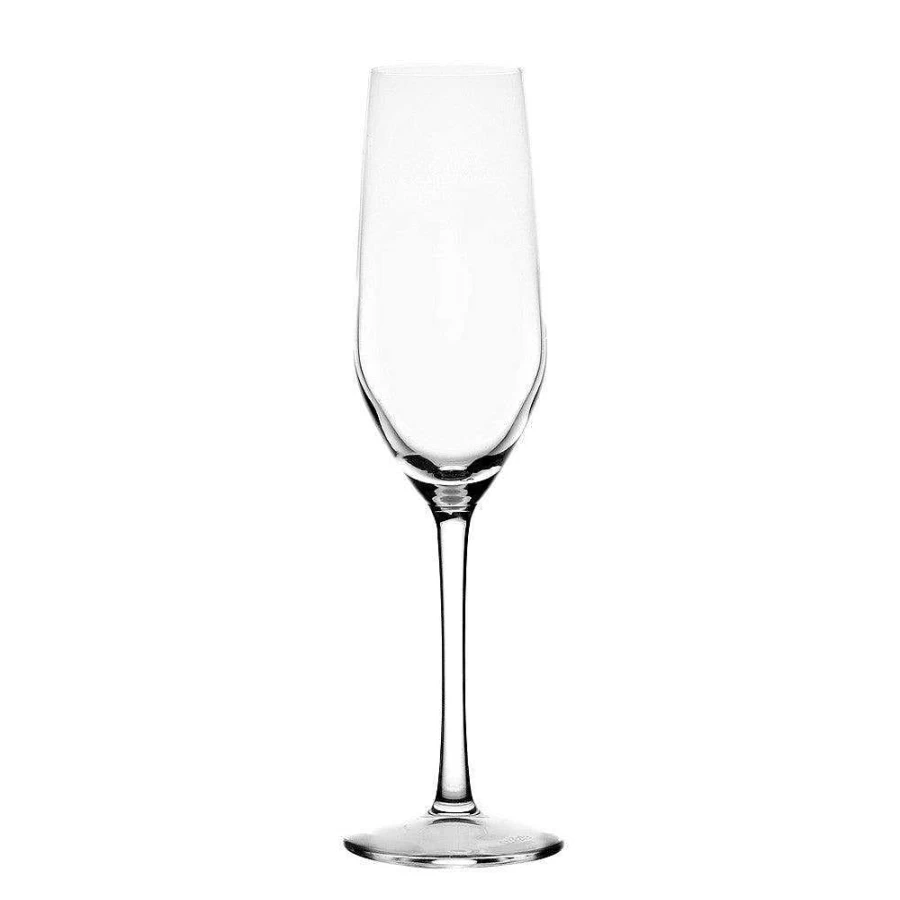 Wheel & Barrow Premium Champagne Flutes - Set of 2 Crystal Clear 185ml Glasses for Celebrations