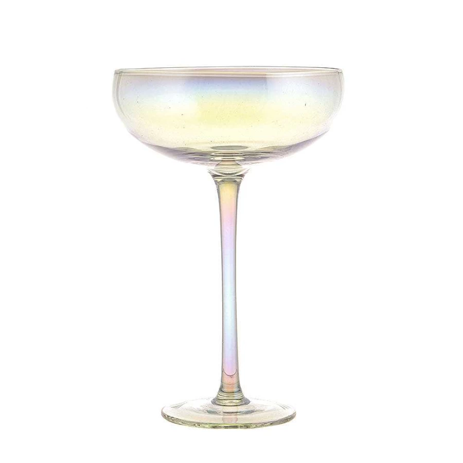 Wheel and Barrow Pearlized 360mL Coupe Glass - Elegant Champagne Cocktail Glass for Parties and Events