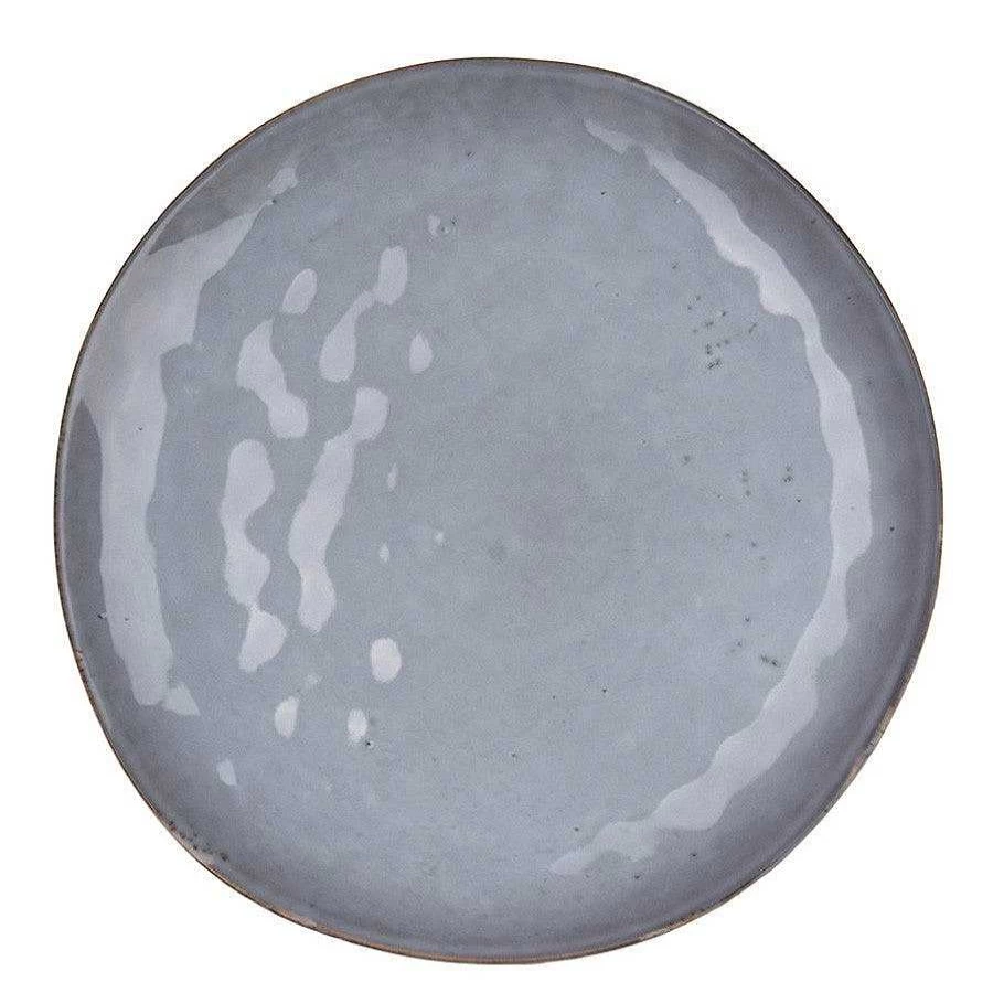 Wheel and Barrow Light Blue 29cm Stoneware Dinner Plate - Durable Ceramic Plate for Dining