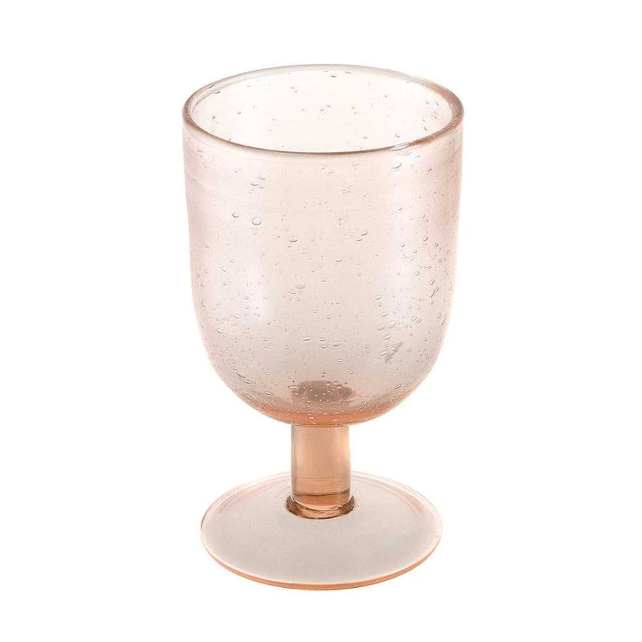 Wheel & Barrow Rose Pink Bubble Wine Glass - 350ml Elegant Stemware for Champagne and Sparkling Wine
