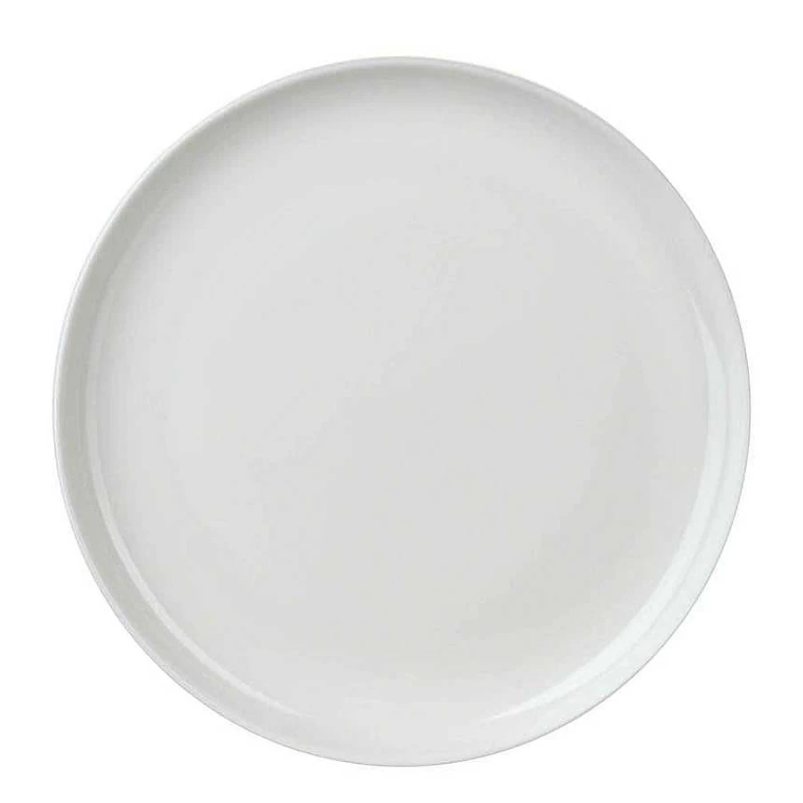 Wheel & Barrow 27cm White Bone China Coupe Dinner Plate - Elegant Fine Dining Tableware
