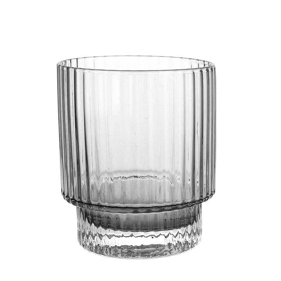 Wheel and Barrow 290ml Clear Glass Tumbler - Optic Clarity Drinking Cup for Beverages