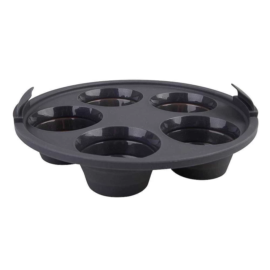 Wheel and Barrow 5-Cup Silicone Muffin Pan - 22cm Non-Stick Baking Tray for Cupcakes and Muffins