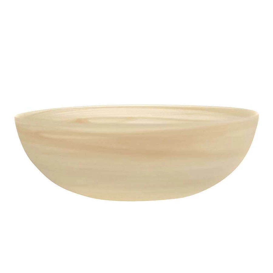 Wheel & Barrow Alabaster White Vanilla Round Bowl 28cm Stoneware Dining Tableware