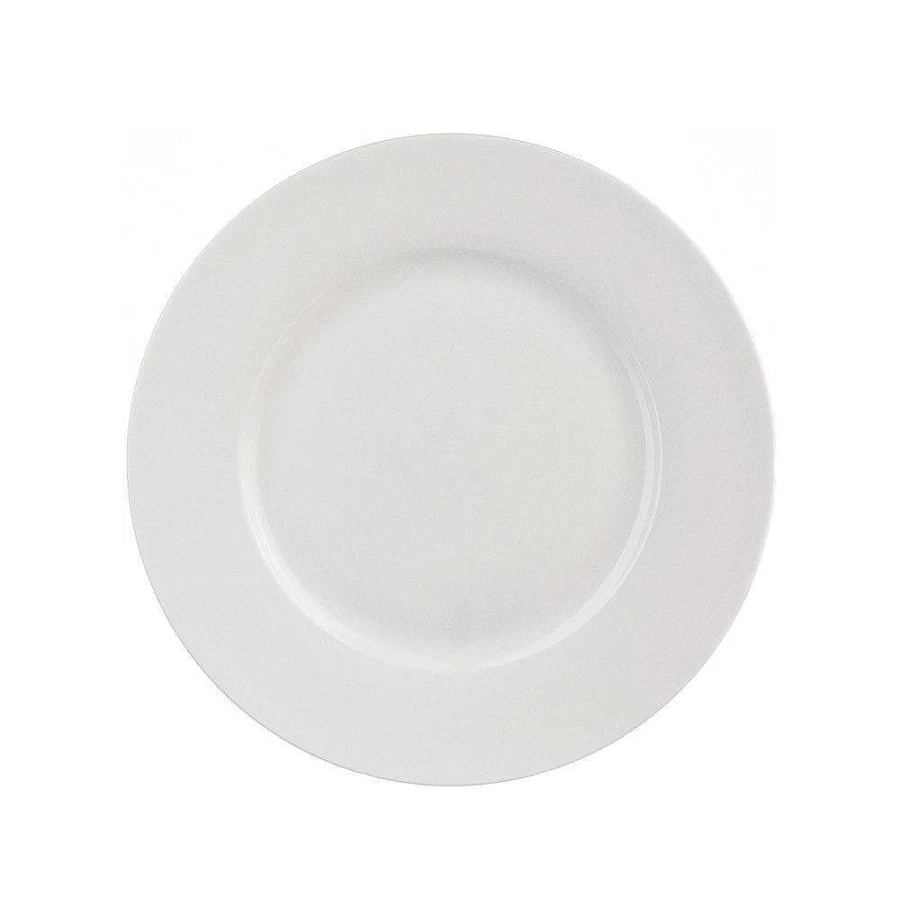 Wheel and Barrow White 20cm Bone China Side Plate - Elegant Entree Dish for Dining