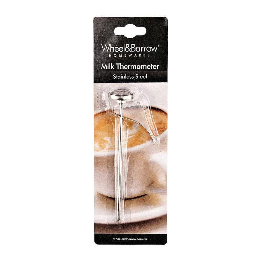 Wheel and Barrow Stainless Steel Milk Thermometer with Clip for Precise Temperature Measurement