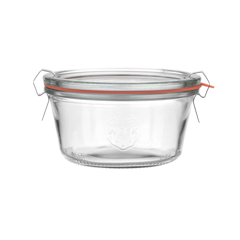 Wheel and Barrow 290ml Short Preserving Jar with Sturdy Lid - Airtight Food Storage Container for Canning, Pickling, and Pantry Organization