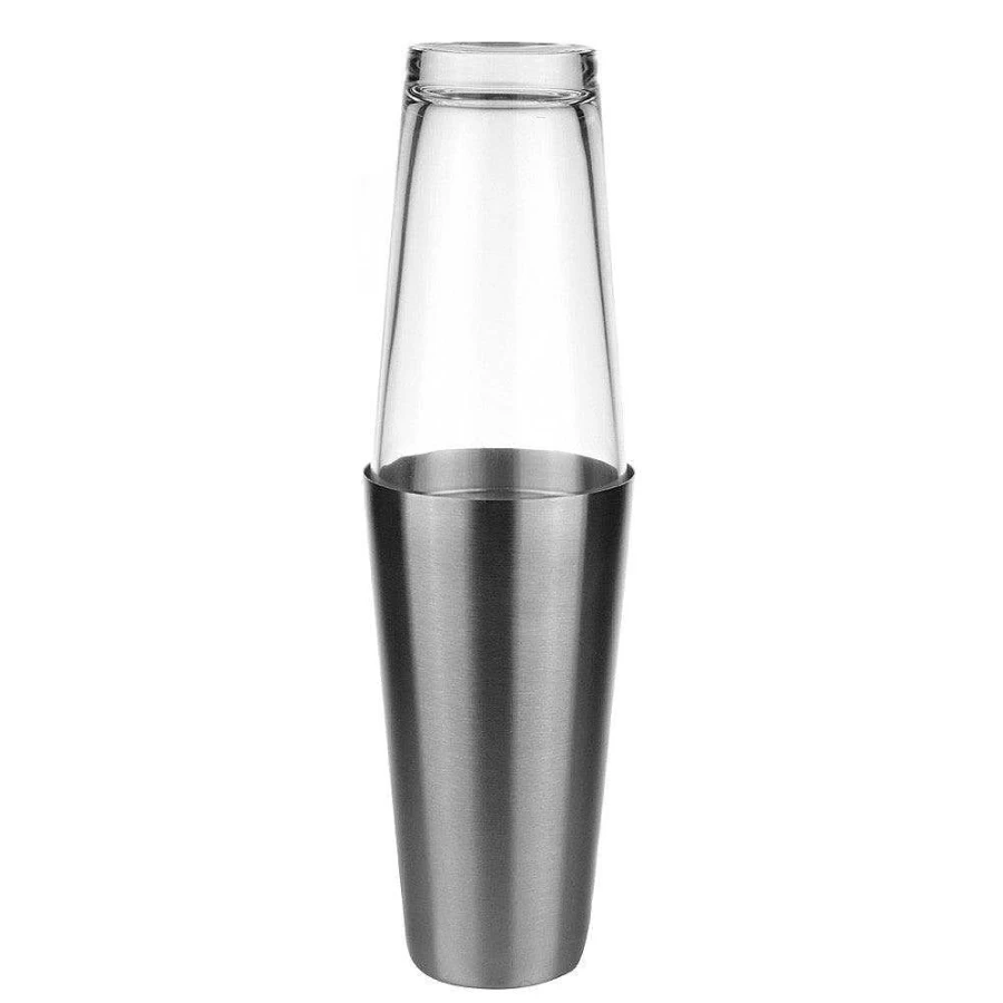 "Wheel and Barrow Boston Cocktail Shaker – Premium Stainless Steel Bar Mixing Tool for Professional Shaking"
