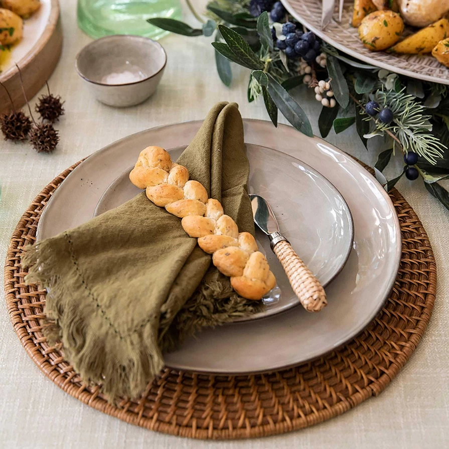 Wheel and Barrow 29cm Olive Green Stoneware Dinner Plate – Durable Ceramic Tableware