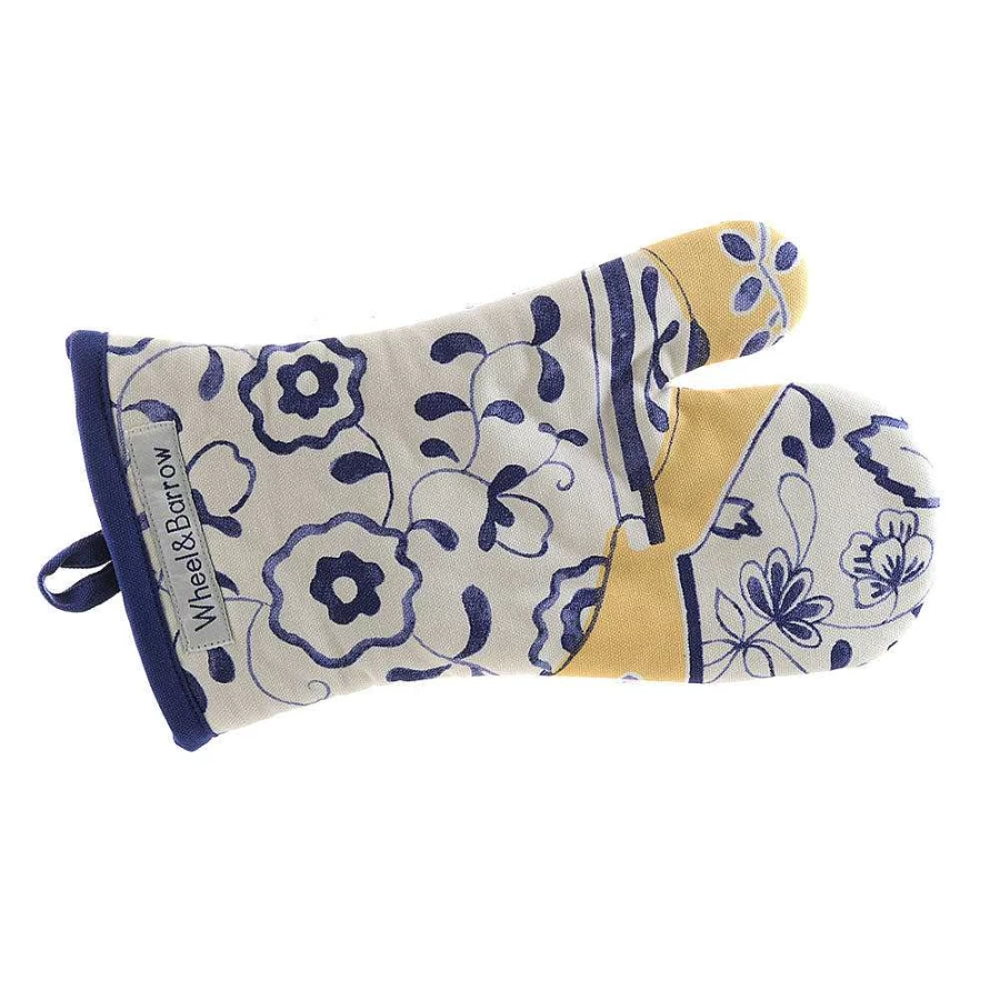 Wheel and Barrow Teapot Print Heat Resistant Oven Mitt - Kitchen Cooking Safety Glove