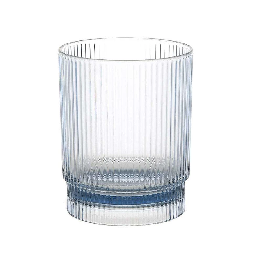 Wheel and Barrow Insulated Blue Ribbed Tumbler - 285ml Stainless Steel Travel Mug