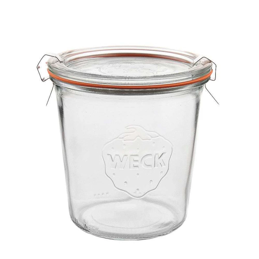 Wheel and Barrow 580ml Preserving Jar with Sturdy Lid - Airtight Glass Canning Jar for Food Storage