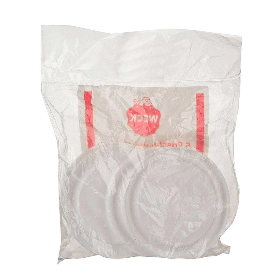 Wheel and Barrow 8Cm Plastic Lids Set of 5 for Weck Jars - Durable and Airtight Replacement Covers