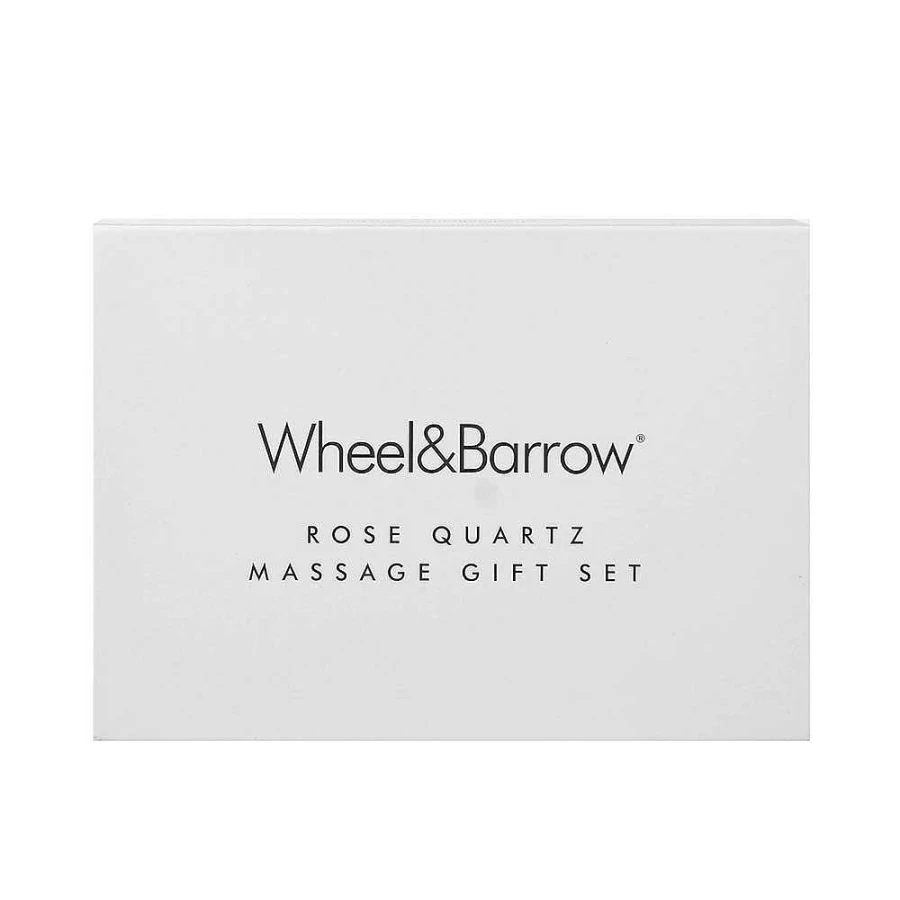 Wheel and Barrow Rose Quartz Roller & Gua Sha Set for Face Massage, Skincare & Relaxation – Natural Stone Therapy Tools