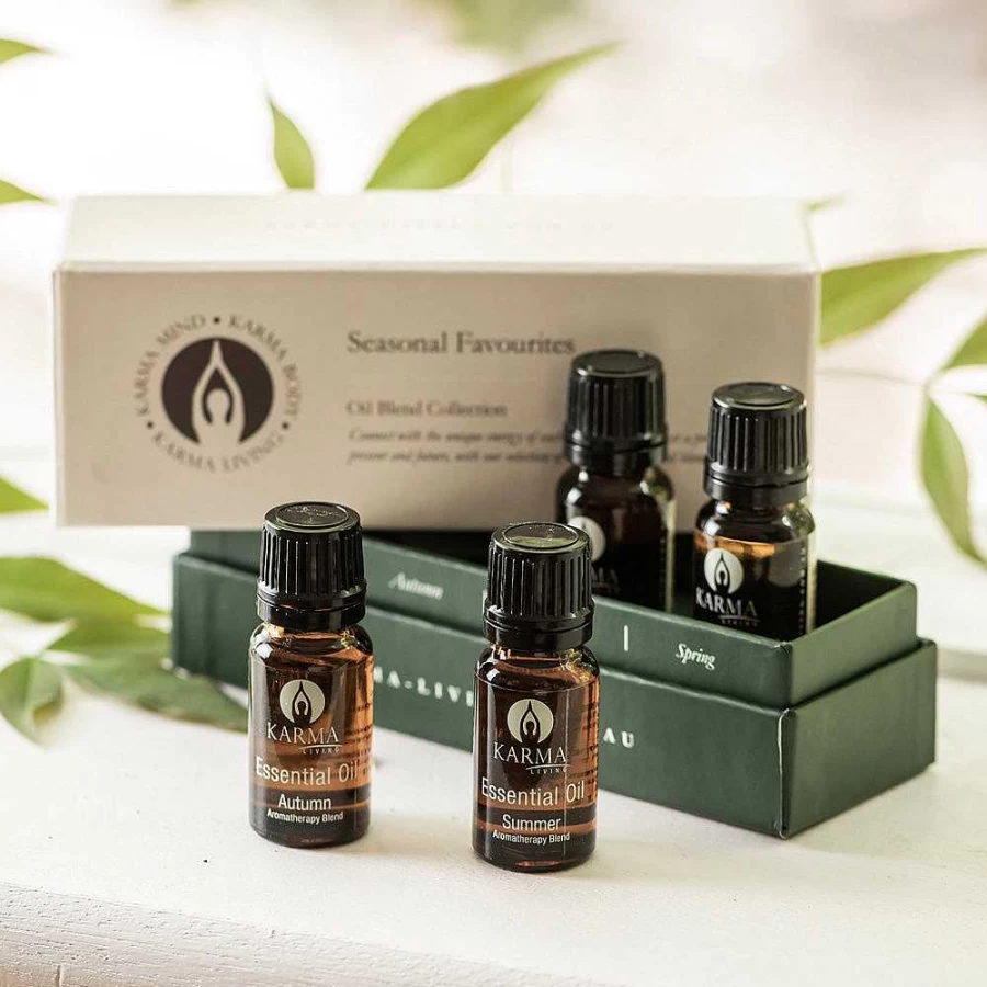 "Wheel and Barrow Seasonal Essential Oil Blends Set – Aromatherapy Gift for Holidays & Relaxation"